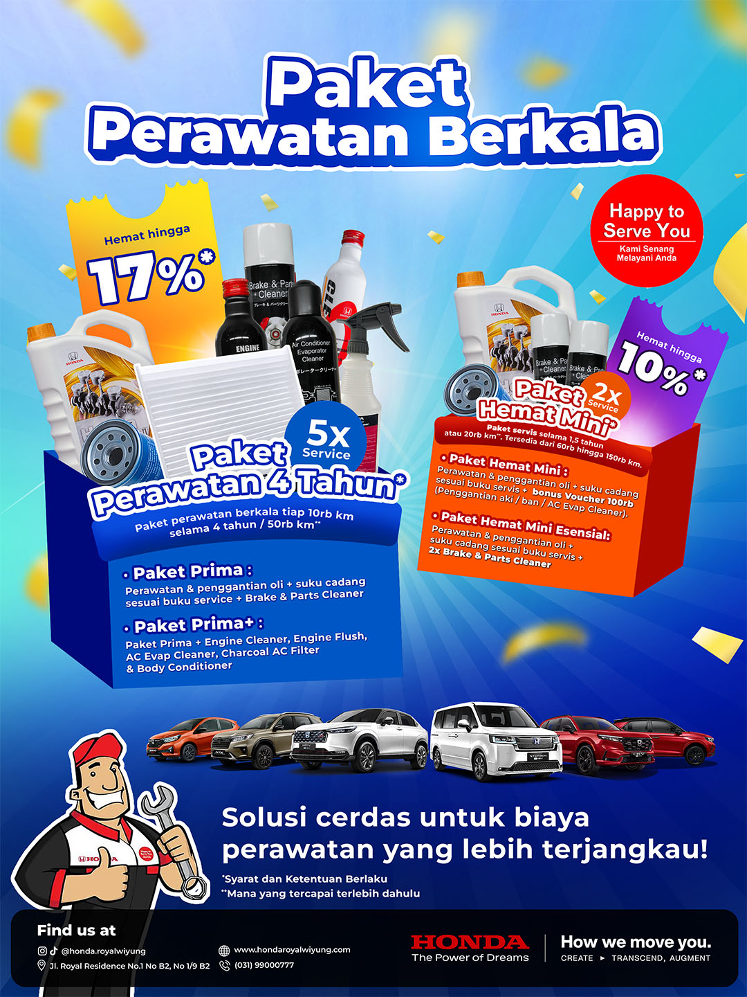 Paket Perawatan Berkala Honda: Servis Lebih Hemat, Mobil Tetap Prima