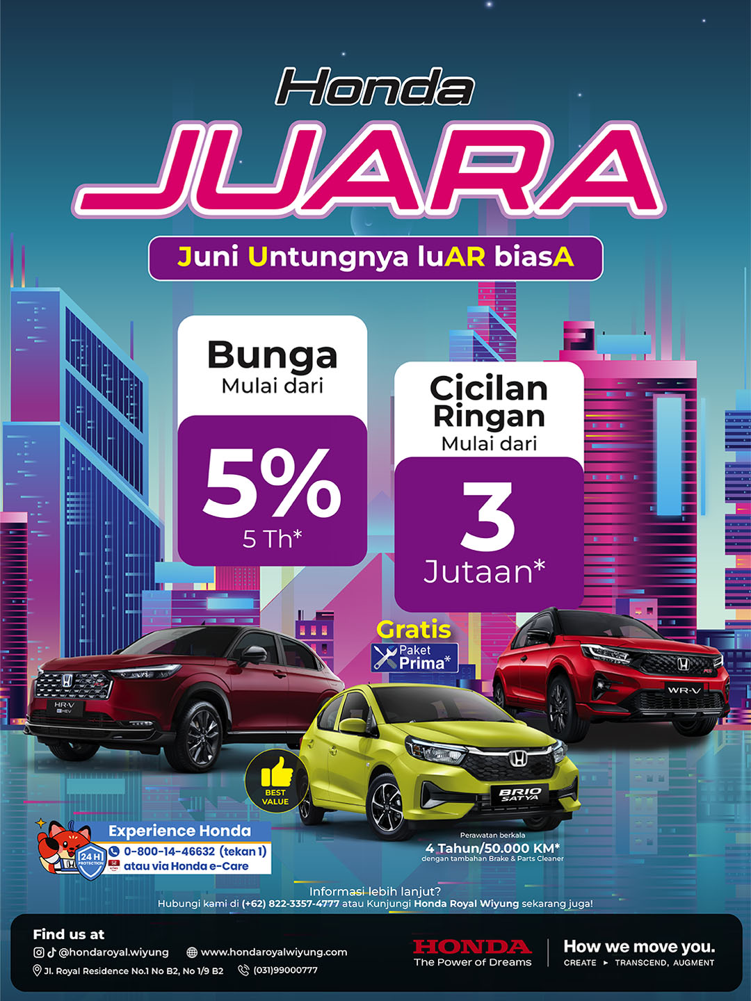 Honda JUARA: Saatnya Punya Mobil Honda dengan Keuntungan Spesial