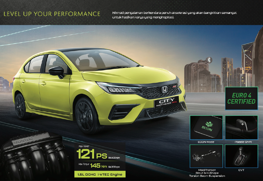 Fitur Honda City Hatchback RS